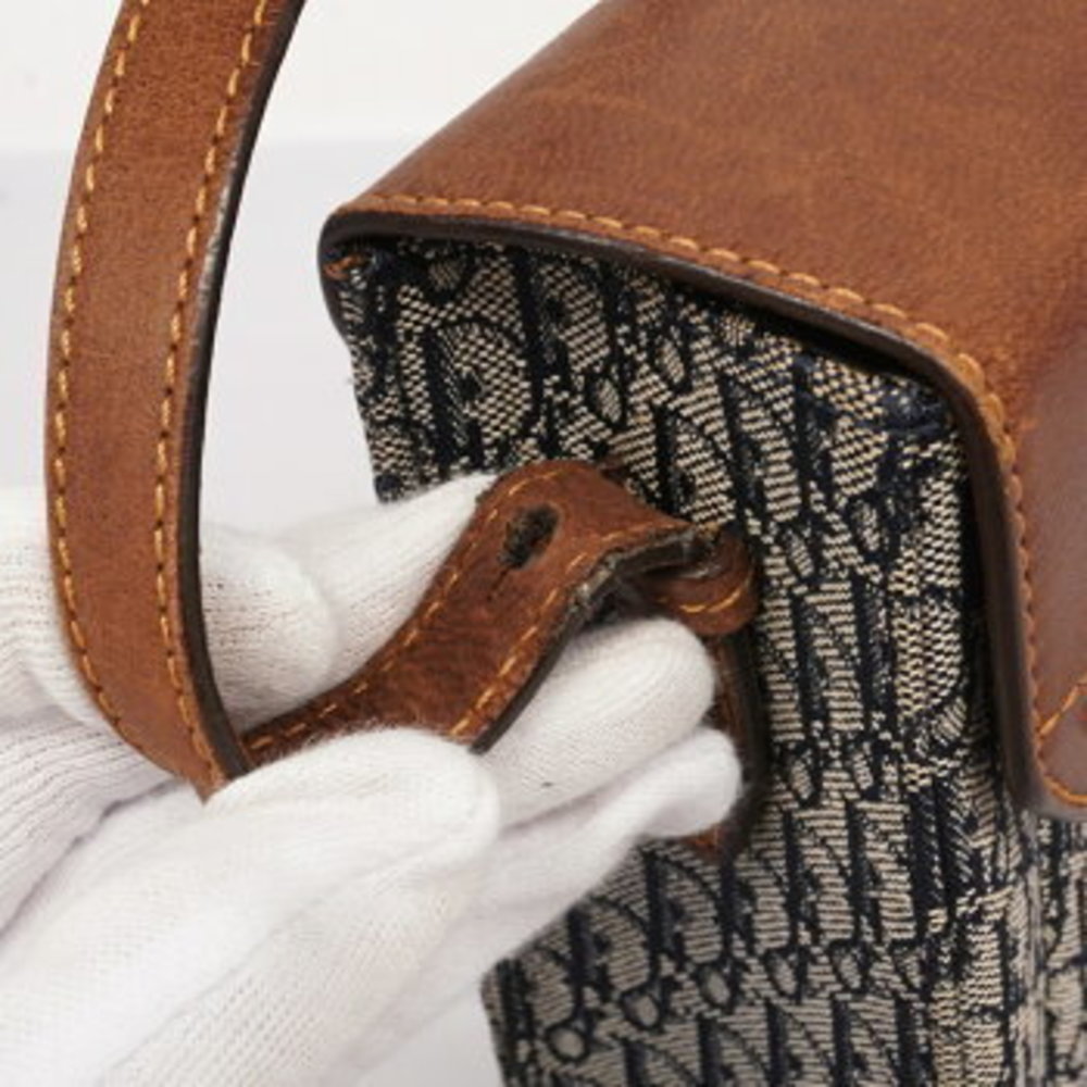 Christian Dior Trotter Canvas Leather Shoulder Bag - Picture 10 of 11